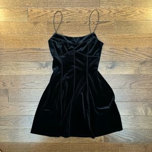 Urban outfitters peaches velvet mini dress Size: Small